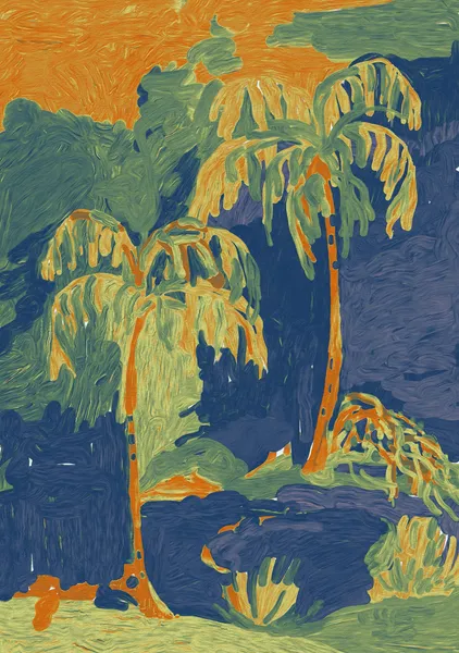 Indigo Dusk over the Saffron Oasis - DOXOLOGY