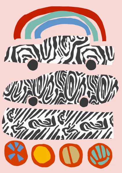 Whimsical Zebra Cars Rainbow - DOXOLOGY