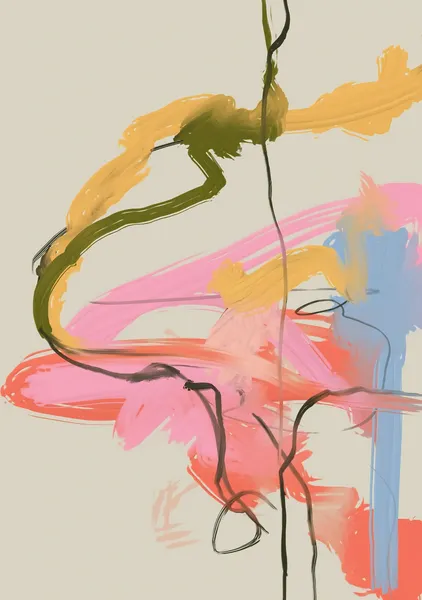 Expressive Scribble Abstract Gestural Painting - DOXOLOGY