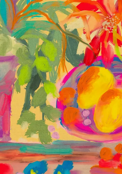 Vibrant Fauvism Fruit Still Life Abstract - DOXOLOGY