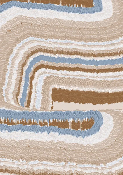 Brown blue Textile art - DOXOLOGY