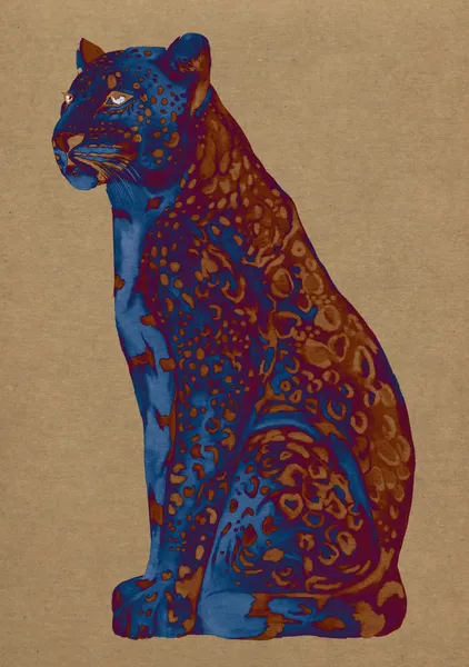 Blue and Gold Leopard Painting - DOXOLOGY