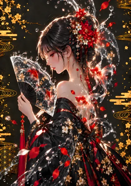 舞姫と黒金魚　Dancing Maiden and Black Goldfish - CYRURU ART