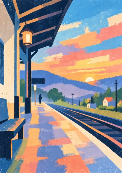 和の記憶 ― 朝の駅 ― - shigeru