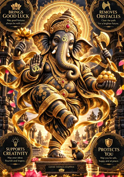 BLACK & GOLD GANESHA ― 幸運を招く守護神 - shigeru