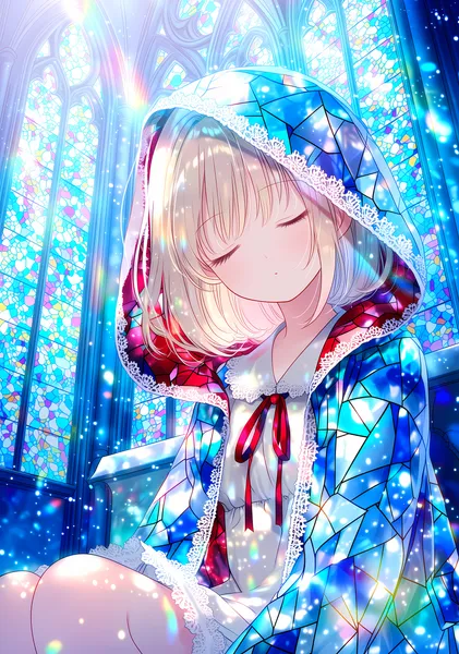 Azure Maiden #09 -頬寄せる光- - clara_彩光の礼拝堂_祈りの聖女たち