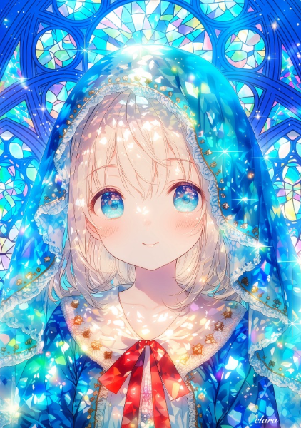 Azure Maiden #02 -透き通る心- - clara_彩光の礼拝堂_祈りの聖女たち