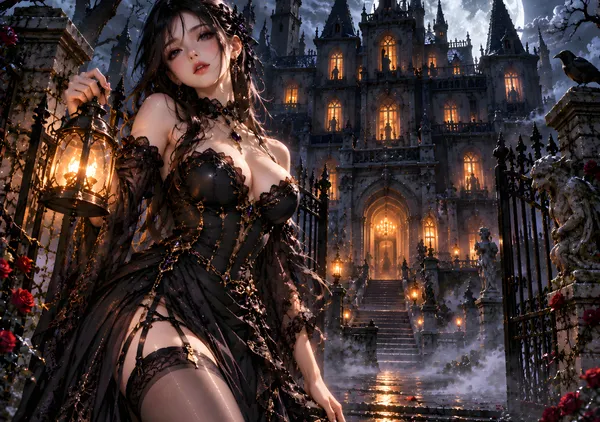 Seductive Beauty at the Haunted House - konkapo00