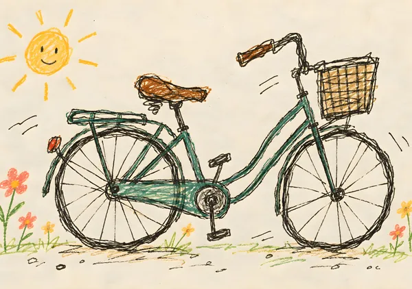 Badly Drawn Bicycle | Naive Doodle Art - konkapo00