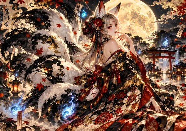 Magical Kitsune Spirit | Japanese Fantasy Art - konkapo00