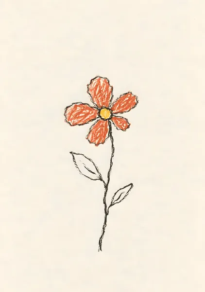 Imperfect Little Flower | Naive Minimalist Art - konkapo00