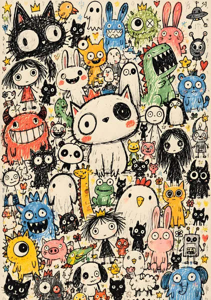 Ugly Little Doodles – Weird Hand Drawn Characters - konkapo00