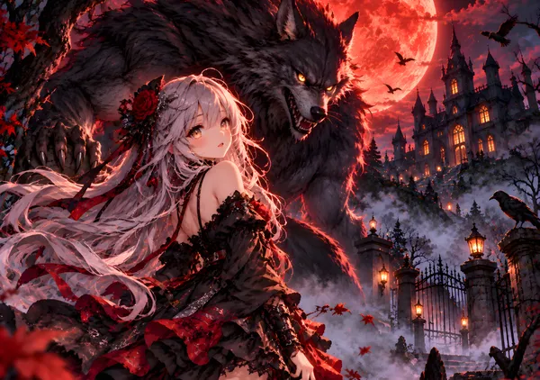 The Wolf Man and the Silver-Haired Girl - konkapo00