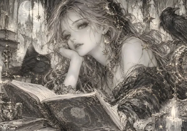 Spellbound Witch | Gothic Pencil Fantasy - konkapo00