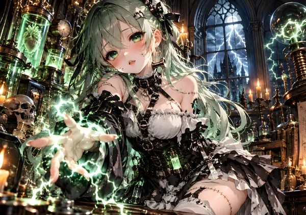 Cute Frankenstein Girl | Gothic Anime Monster - konkapo00