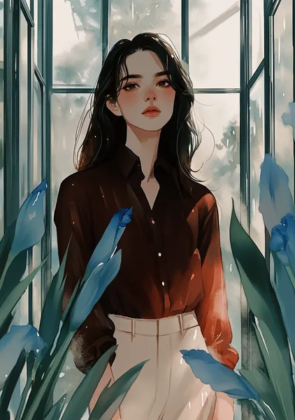 Quiet Conservatory II — Among Blue Blooms - アメノシズク