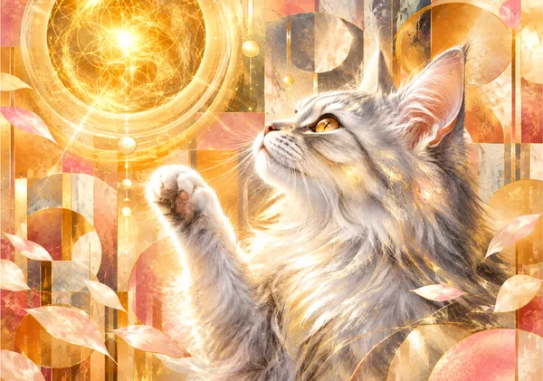 Sacred Invitation: The Cat and the Flower of Life - Ichikaze