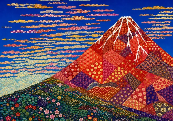 Colorful Fuji – A Japanese Icon in Traditional Patterns - CocoHare Production