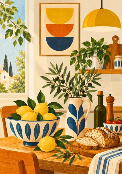 Mediterranean Kitchen — Lemons, Olives & Bread - Yuri Morino