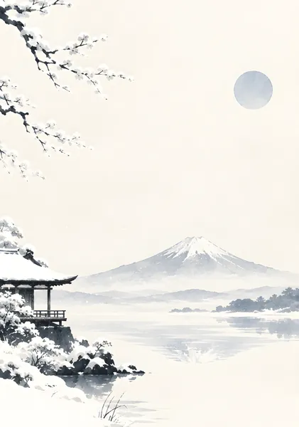 Winter Silence — Mount Fuji  冬月 — 富士山 - ekomaru