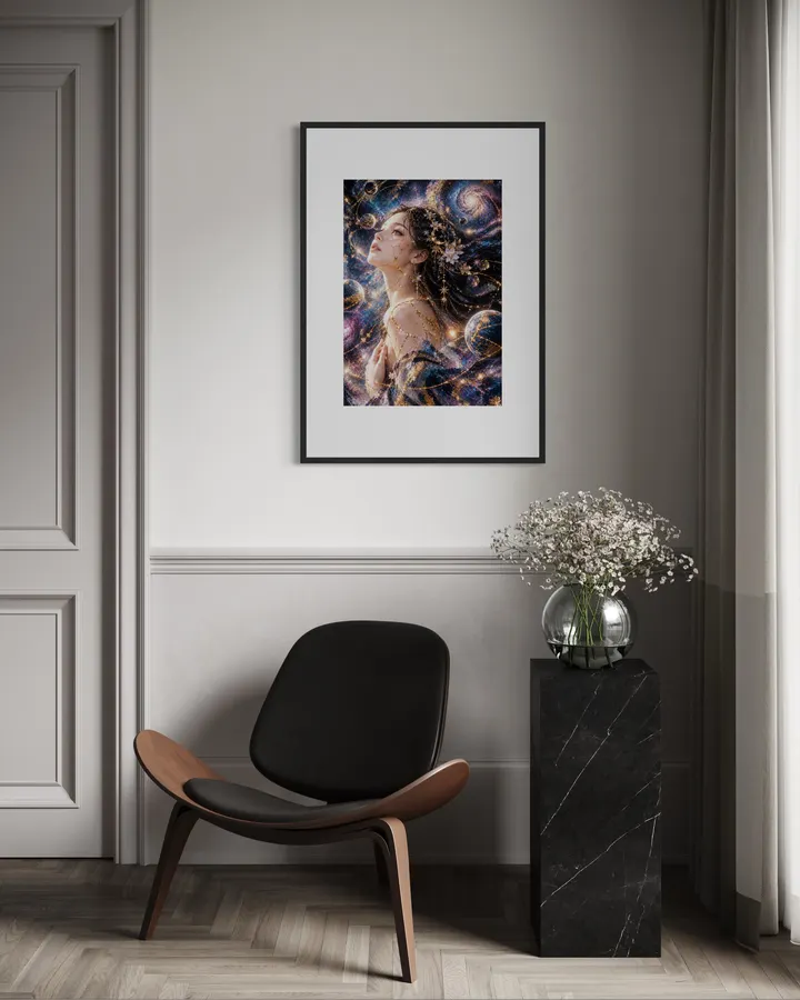 Infinity — Japanese Kintsugi Cosmic Fine Art Portrait - KINTSUGI LUMI