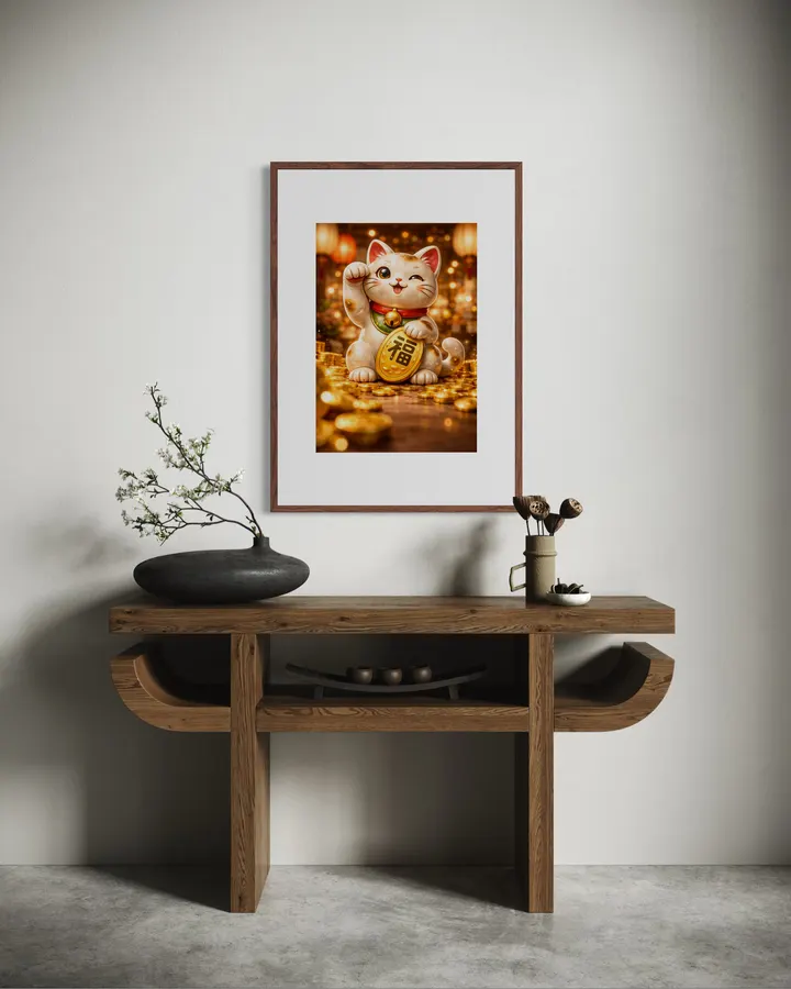 Golden Lucky Cat — Fortune and Wealth Magnet