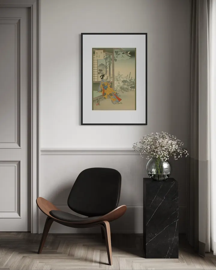 Japanese Wall Art Print - Fourth Month - Woman of the Enkyo Period