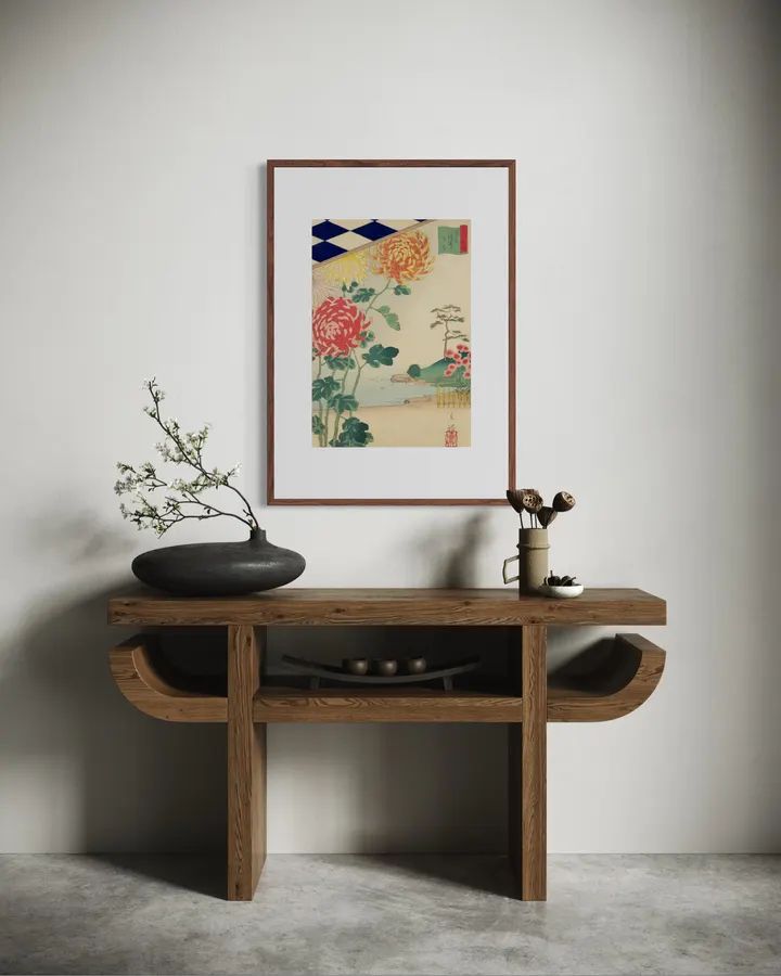 「東京染井きく」（東京名所三十六花撰）｜歌川広重 二代目 - CanappeDesign