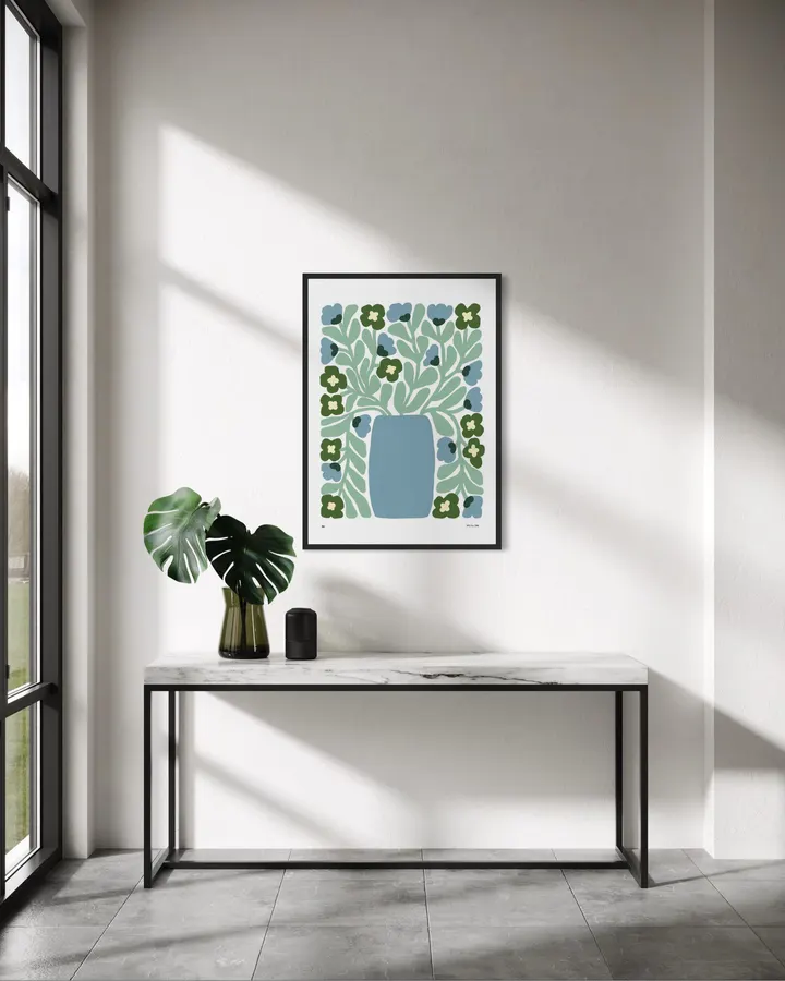 Blue and Green Blooms - Nicola Ninness Art