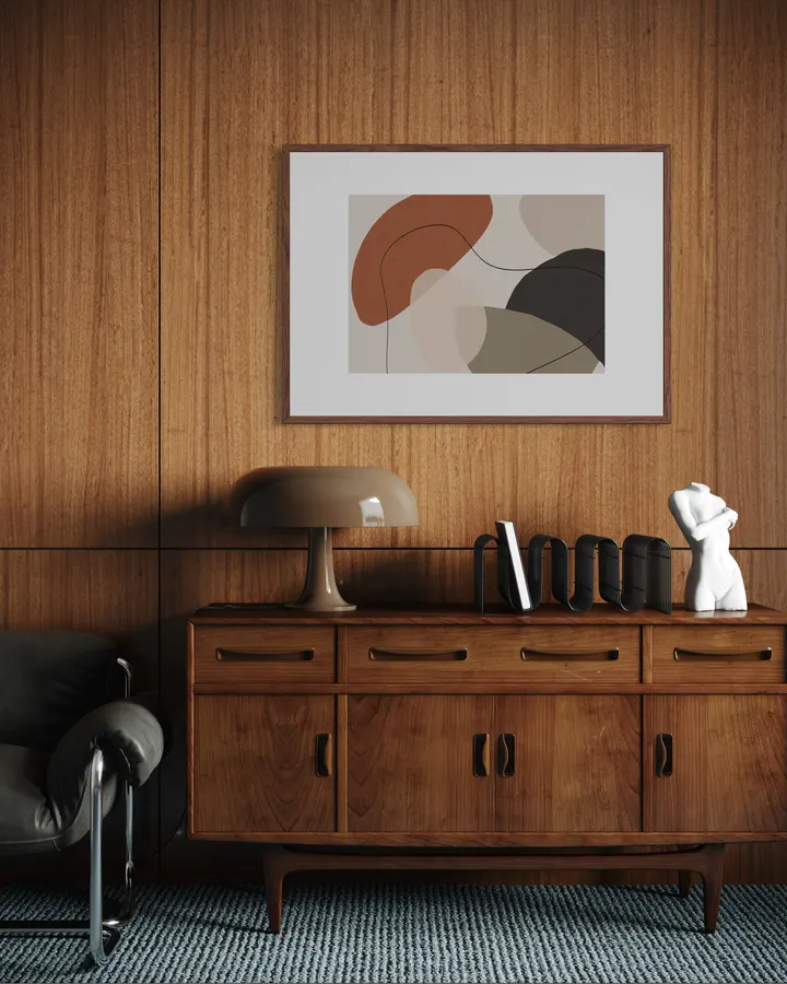 Modern Terracotta & Ochre Organic Abstraction 03 - Little Dean