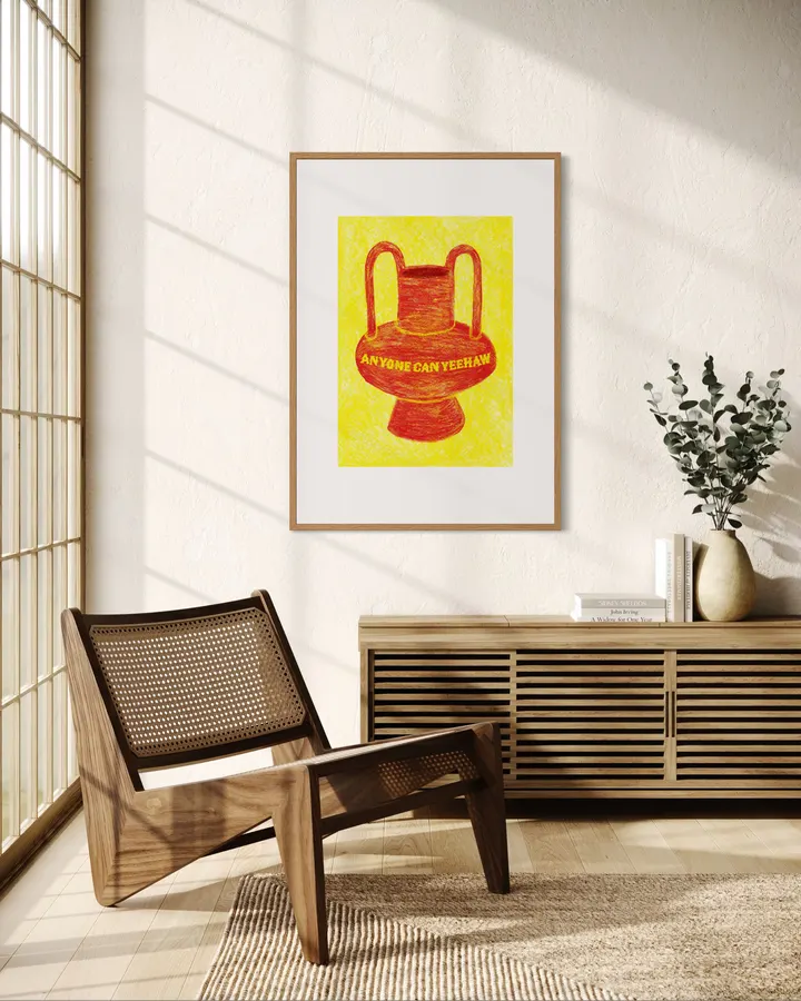 Anyone Can Yeehaw Vase