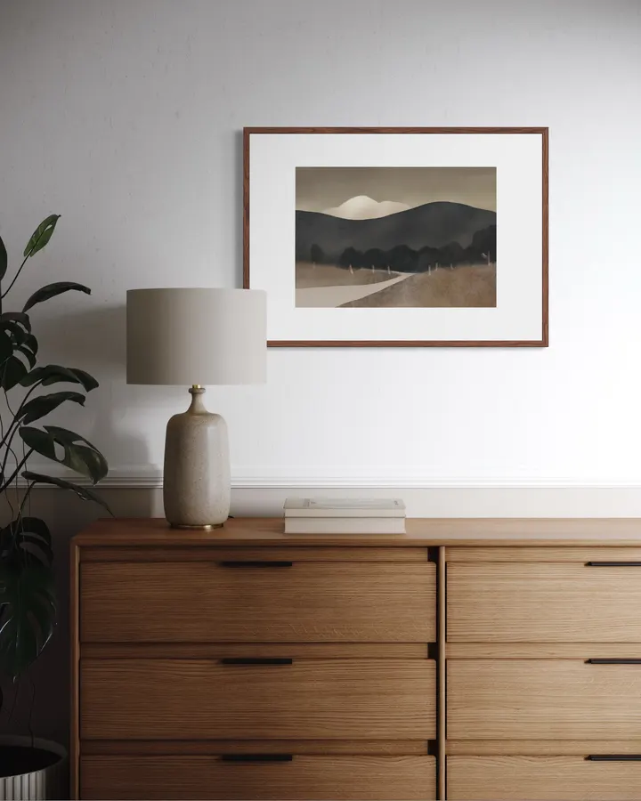 Muted Pastoral Horizon in Olive & Slate