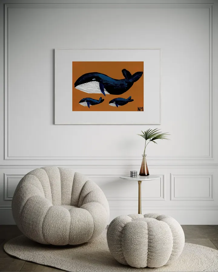 Two baby whales.