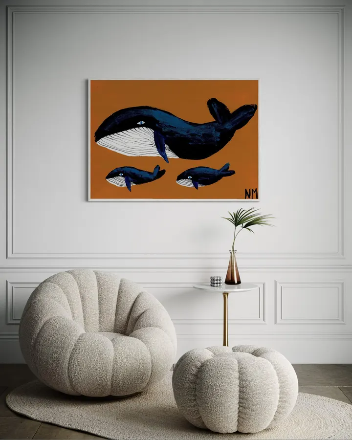Two baby whales. - Nancy McKie