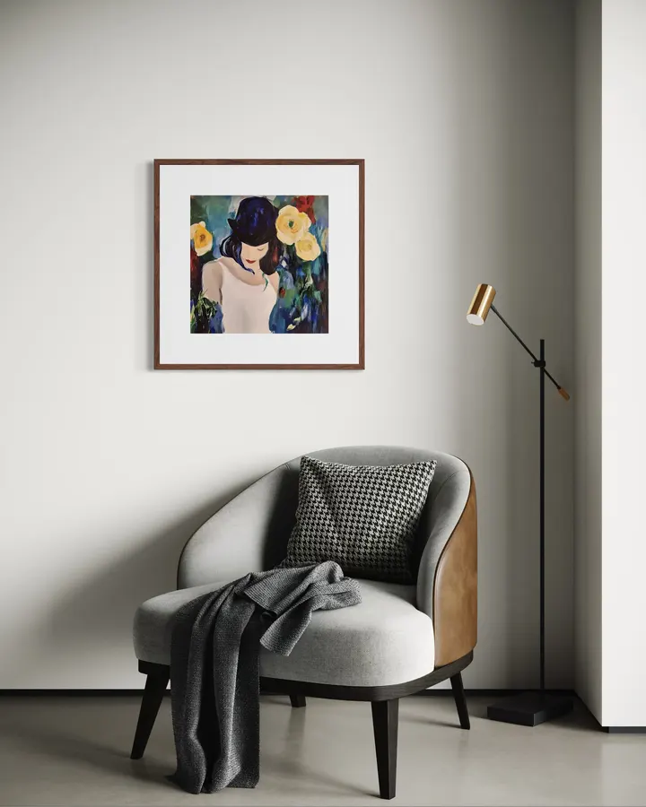 Portrait Of A Woman With Flowers