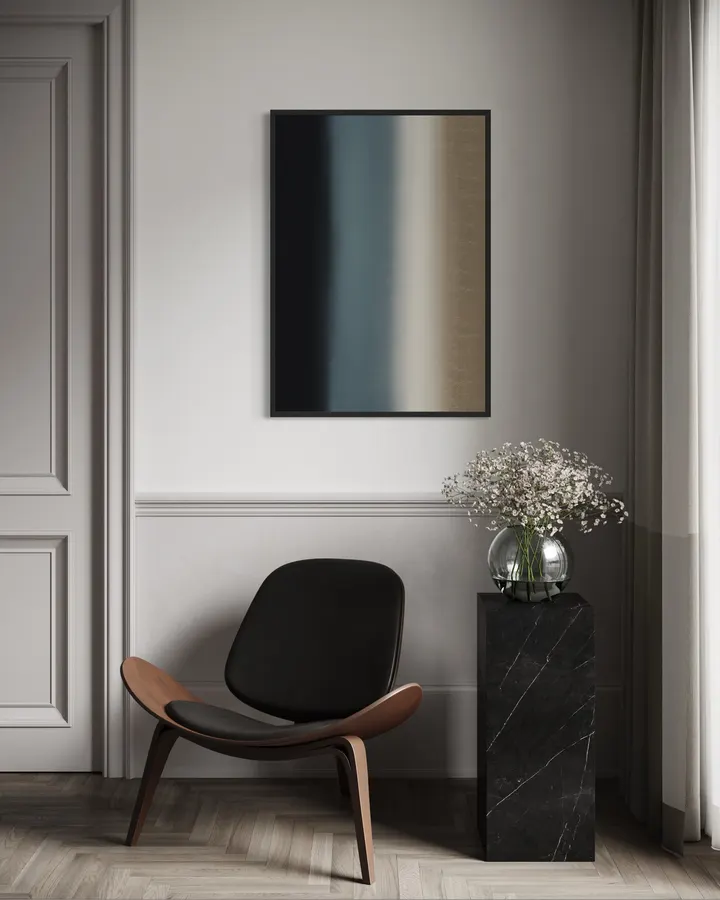 Triptych in Teal & Gold - Little Dean