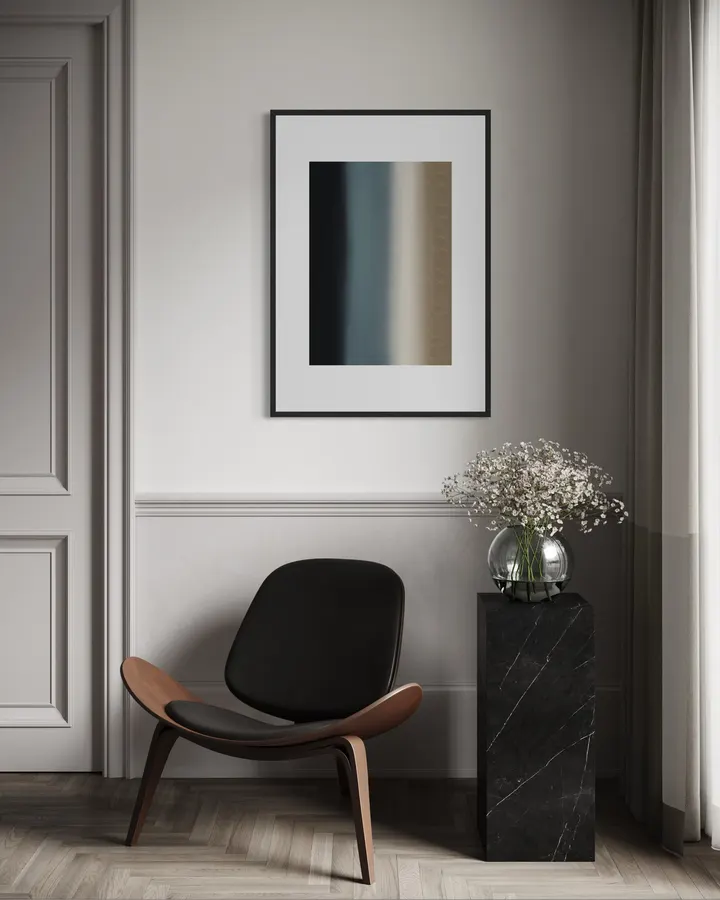 Triptych in Teal & Gold - Little Dean