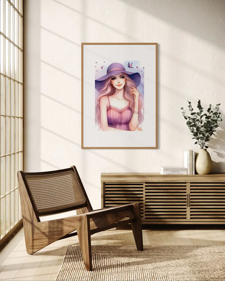 Beautiful woman in watercolor #7 - Enoon