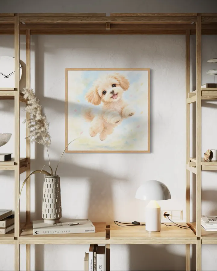 A Joyful Puppy in Flight 空を舞う子犬