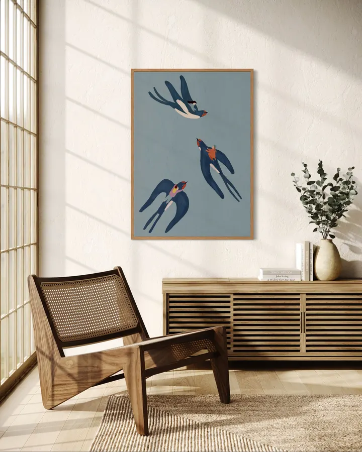 Blue Day Swallows - Victoria Lucy Williams