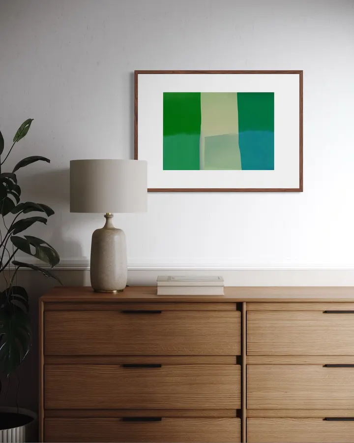 Color Block Panels in Emerald, Mint & Ocean Teal - Little Dean