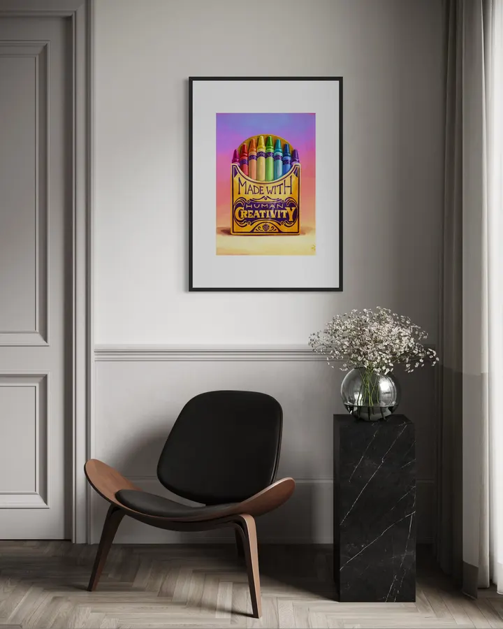 A Box of Crayons - Made with Human Creativity - Victoria Georgieva