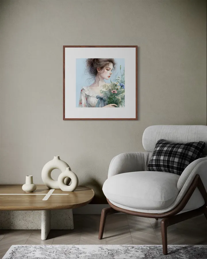 Beautiful woman in watercolor #3 - Enoon