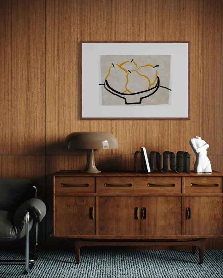 Still Life with Pears in Ochre & Obsidian - Little Dean