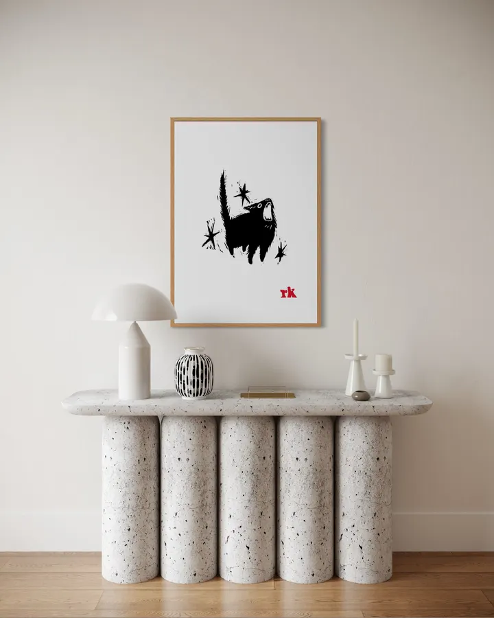 Tiny Cat Big Scream - Rose King Design