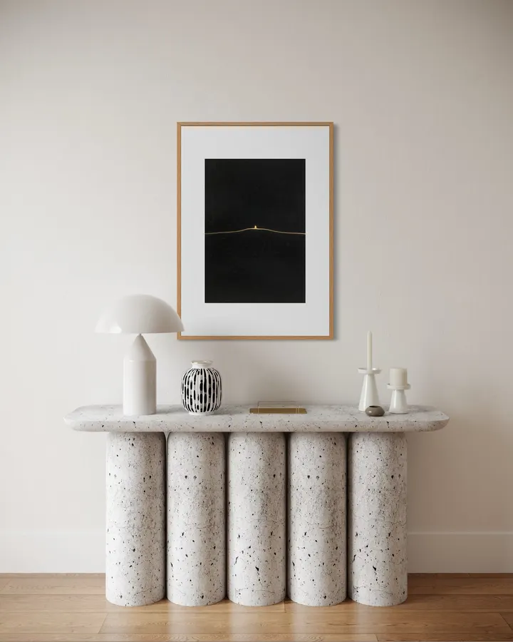 FUJI — Ten States: IX. Moonless | Dark Minimalist Zen Art - SUMIGANE