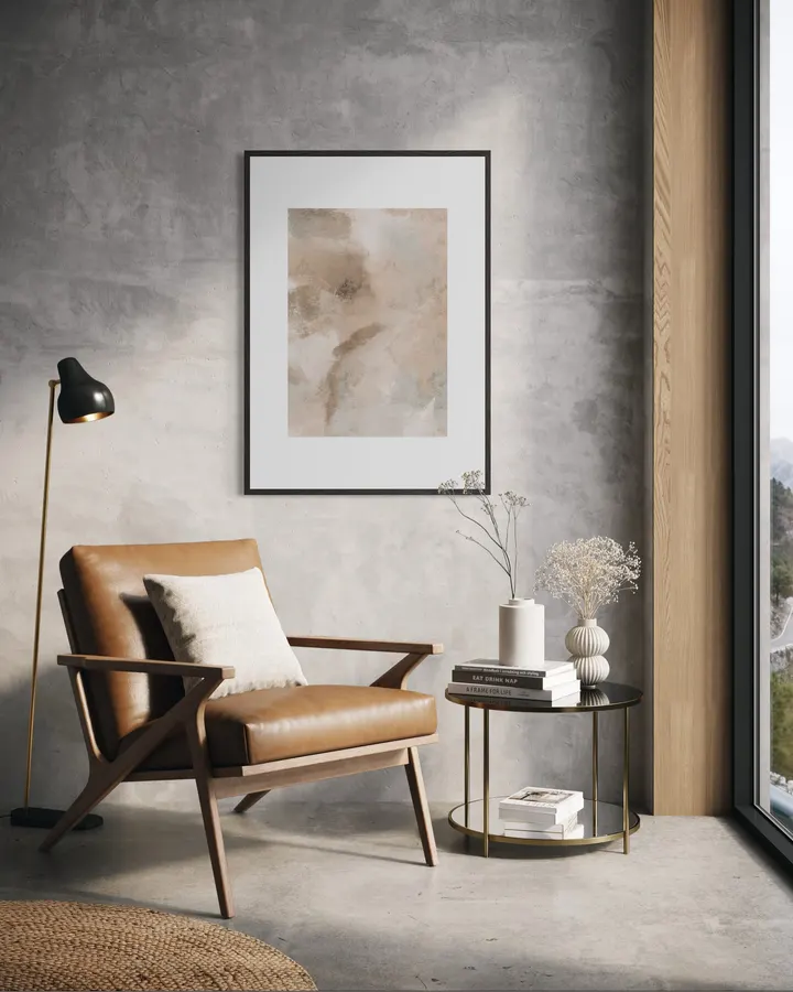Earthy Neutral Plaster Concrete Effect Abstract - DOXOLOGY