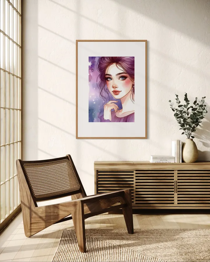 Beautiful woman in watercolor #6 - Enoon