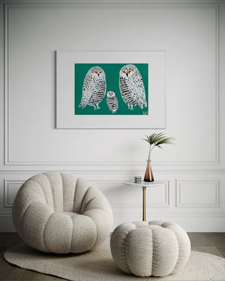 Owl family. - Nancy McKie