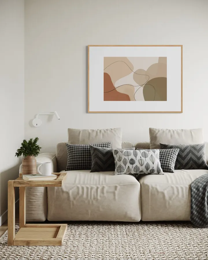 Terracotta & Olive Organic Contours | Neutral Art